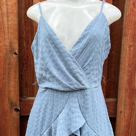 Altard State Women’s Mini Ruffle Dress Blue Size L - Picture 6 of 12